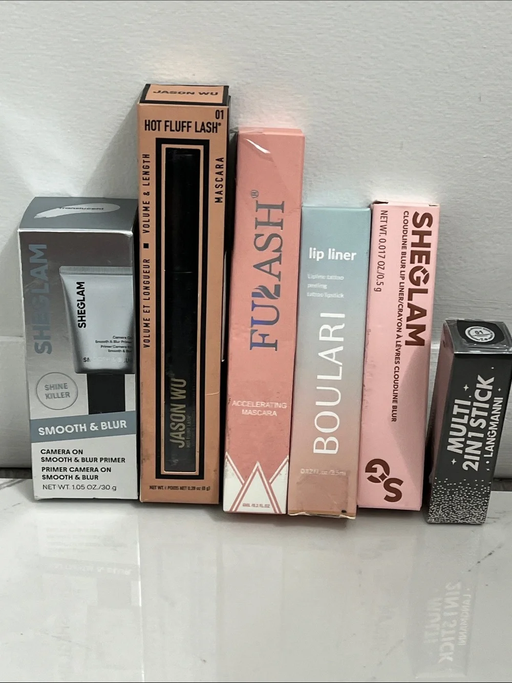 Korean beauty makeup lot Sheglam and more primer mascara lip liner